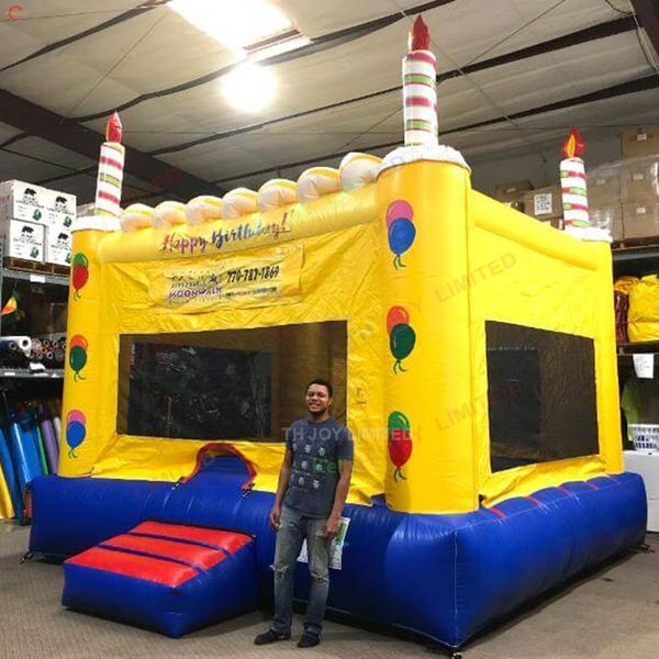 4x4m-13*13ft Free Ship Outdoor Activities Inflatable Birthday Bouncer Candles Bounce House for Sale 15481