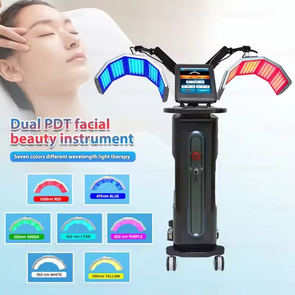 Máquina de beleza PDT Beauty Machine de LED dupla Fotodinâmica Reduce linhas finas Uso do salão de beleza