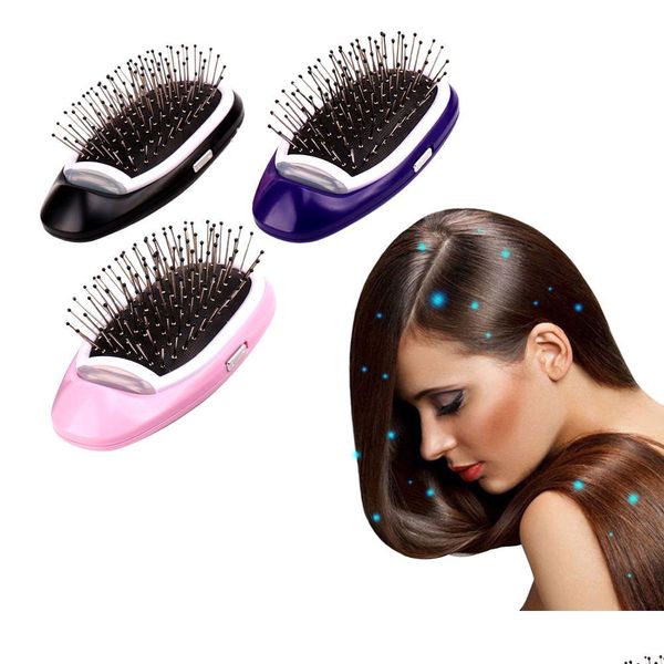 Hair Brushes Portable Electric Ionic Hairbrush Negative Ions Comb Brush Modeg Styg Drop Delivery Products Care Tools Dhsue