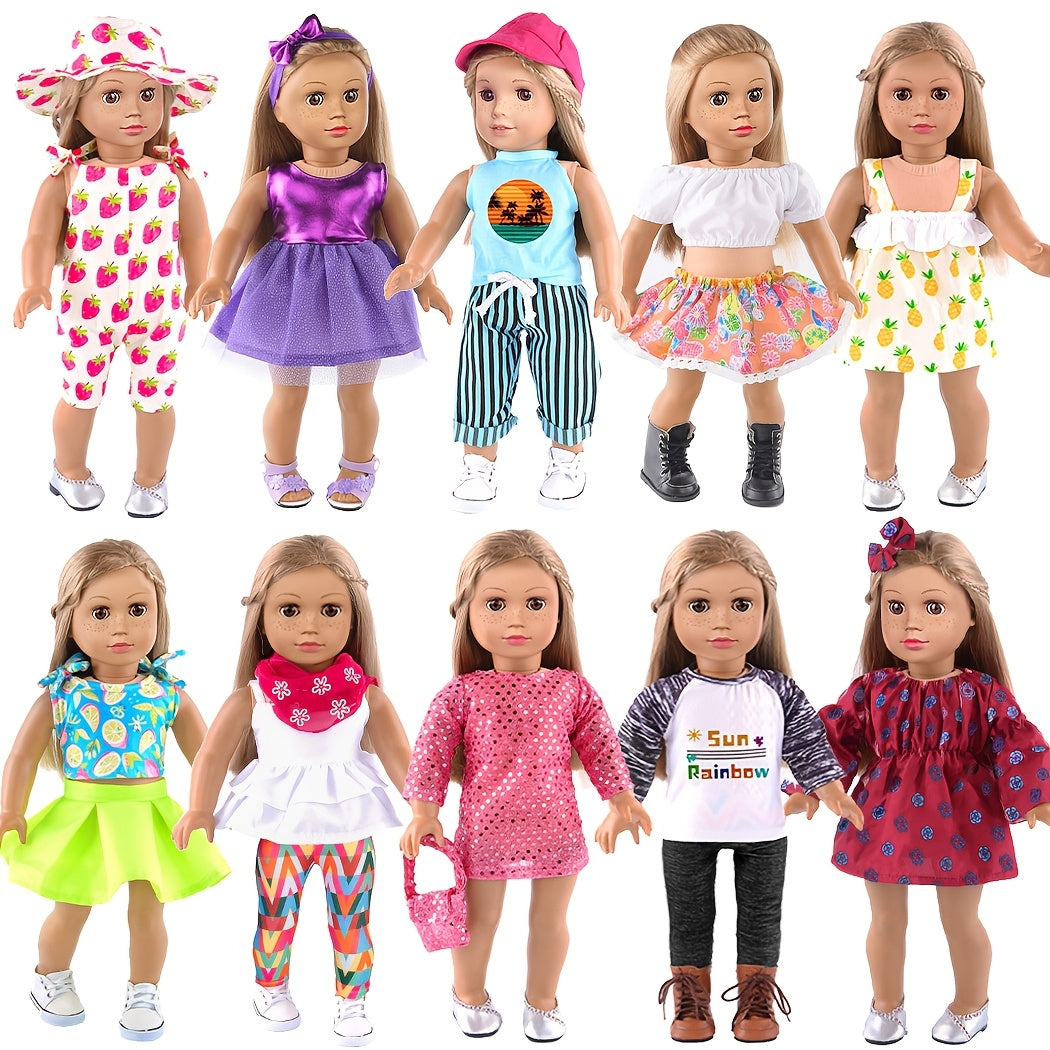 TEMU 10 Sets Of Clothes For 18-inch Dolls, Dolls And Shoes Not Included