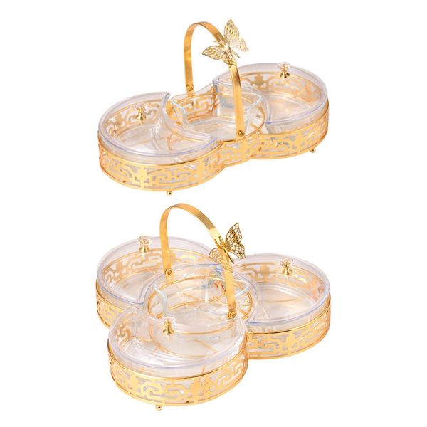 Water Bottles Divided Serving Tray Decorative Bowls Fruit Plate Organizer for Chips and Dip Snacks Parties 230715