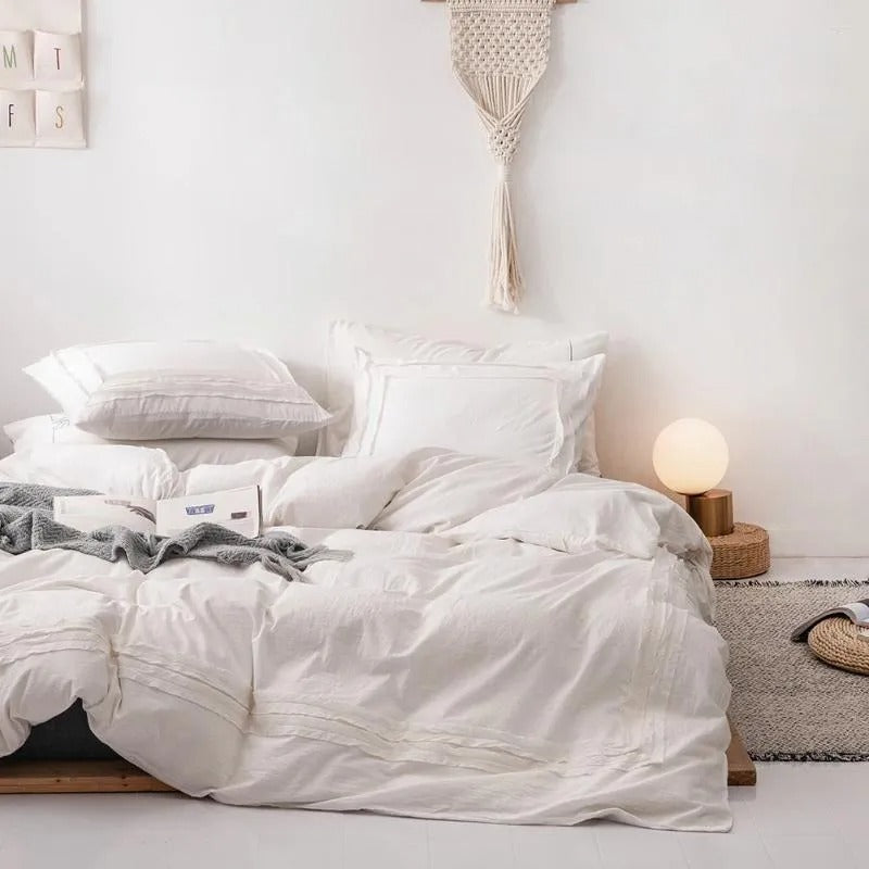 100% cotton Soft Bedding Set Stripe Printing Duvet Cover with Pillow Case Bedclothes Bedspread Pillowcases Comforter Sets TBG2 250317