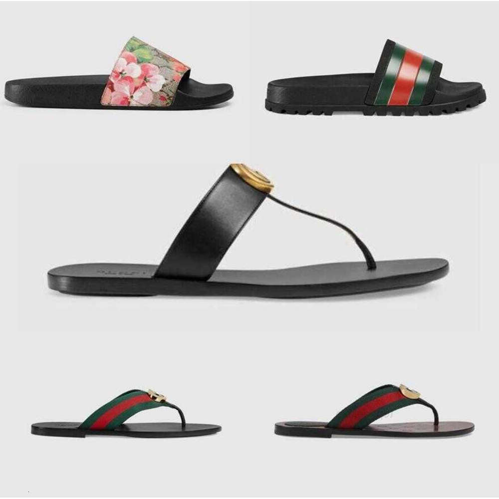 2023 Platform Designer Rubber Slides Sandal Floral Brocade Fashion Mens Gear Bottoms gUcCiSaNdAlS gUcCiLiNeSs Flip Flops Slippers Striped Womens Sa