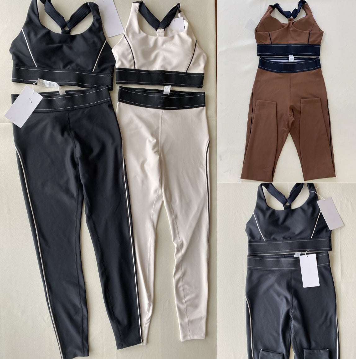 Adjustable Shoulder Strap Bra Outdoor Sport Elastic Waist Training Pants Women Activewear Set Sports Yoga Suit