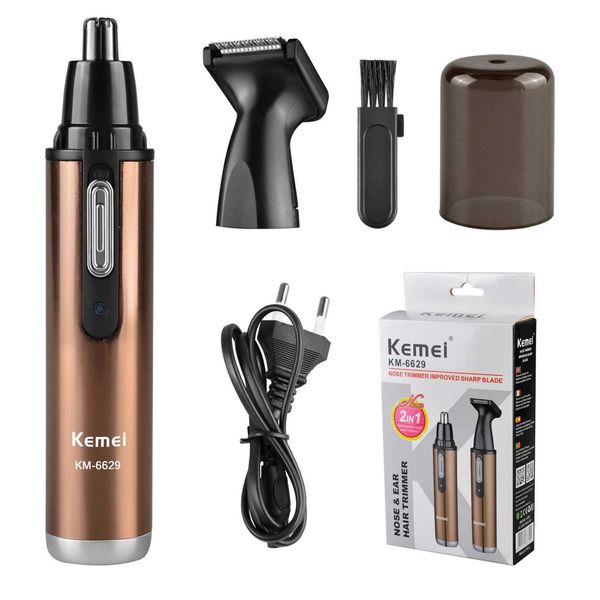 KEMEI 2in1 Electric Nose Hair Trimmer and Hair Clipper Set Safety Facial Care Shaving Trimmer for Male and Female KM-6629XJ241024