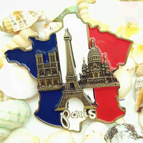 Fridge Magnets Paris France Ei-ffel Tower Triumphal Arch European Refrigerator Magnetic Fridge Magnets World Tourist Souvenir Collection Gif
