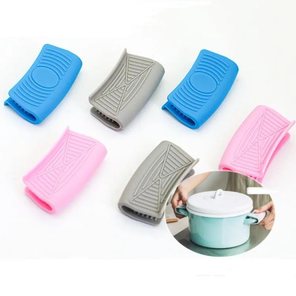 2 Pieces-Pair Silicone Oven Mitts Gloves Heat Resistant Heat Insulation Cooking Pot Holder Microwave Baking Retriever Kitchen Tools SN580 LL