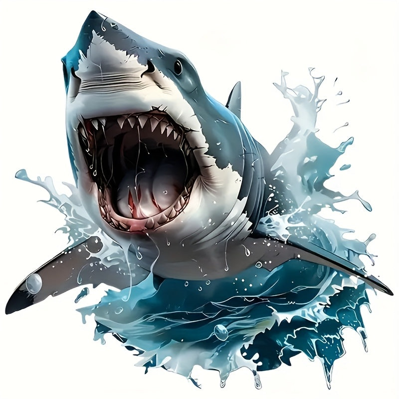 TEMU 7inch Super Realistic Shark Head Vinyl Decal,car Sticker For Laptop, Bottle, Truck, Phone, Motorcycle, Window, Wall, Cup Decals