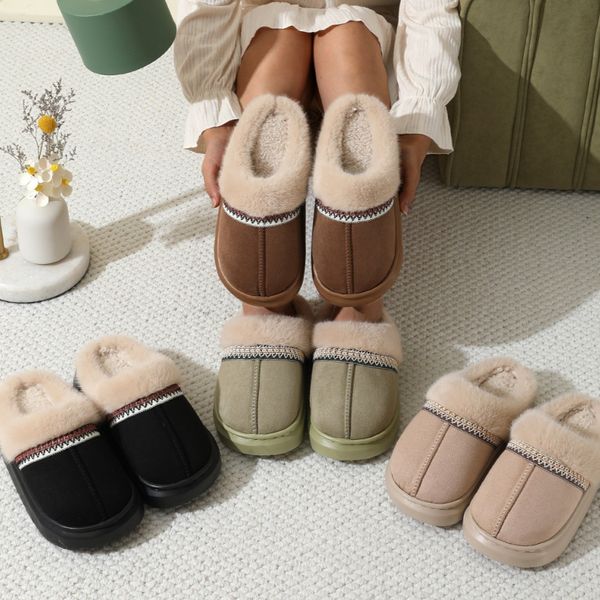 Men&#039;s Flat Sandals & Women&#039;s Fury Slippers: Cozy Winter Cotton Slippers with Warm Thick Sole bb9d