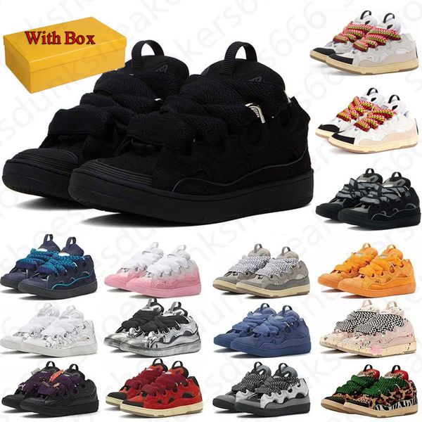 Sapatos de calçada de luxo para homens mulheres Scarpe Shoes Casual Shoes Casual Mens Womens Extraordinário Sneaker Casual Treinadores Black