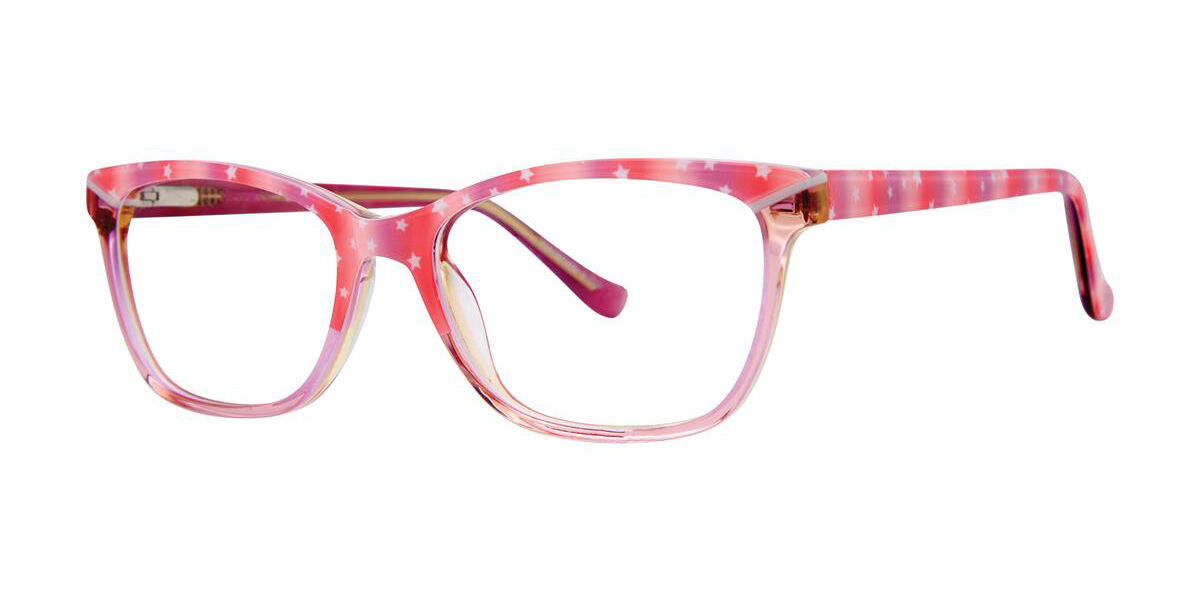 Kensie Silly Bubblegum Stars Women’s Glasses Pink Size 48 - Free Lenses - HSA-FSA Insurance - Blue Light Block Available