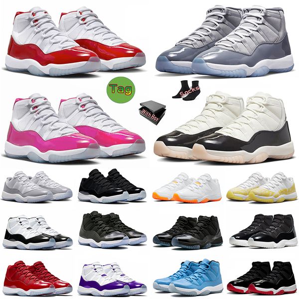 Cherry 11s Pink Basketball Shoes Jumpman 11 Purple Jade Blue Cool Grey Cement Gratitude Neapolitan Sneakers Bred Space Jam Women Mens dhgate