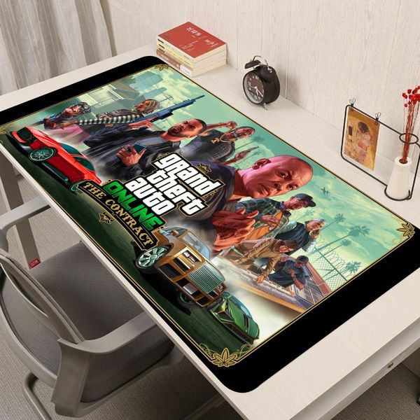 G-Grand T-Theft Auto GTA Mouse Pad Mouse Pad Gaming Mousepad Speed Desk Mat Laptop Gaming Mats For Office Carpet Desk Accessorie