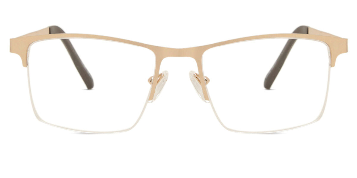 Square Square Metal Men's  Prescription Glasses Online Rose Gold  Size 49   Blue Light Block Available   SmartBuy Collection