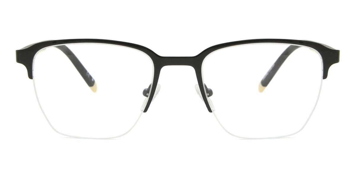 Square Square Metal Men's  Prescription Glasses Online Black  Size 53   Blue Light Block Available   SmartBuy Collection