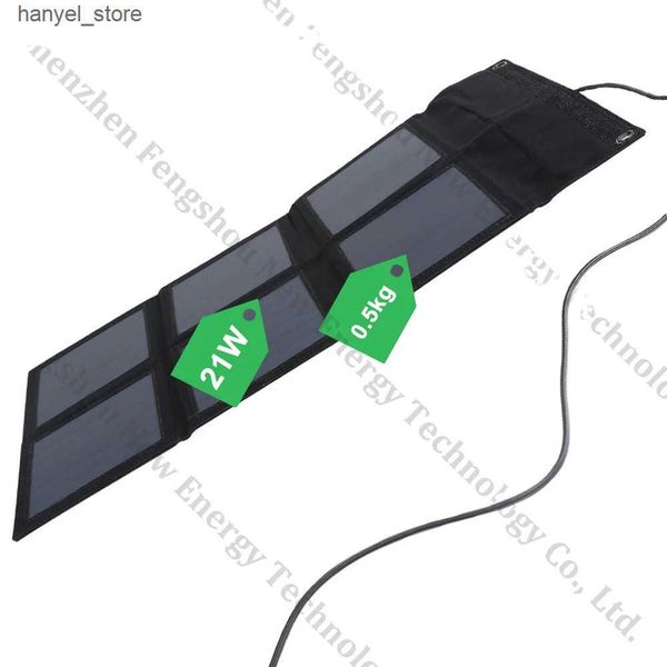 Camera Chargers 21W High conversion Solar Charger Folding Portable Phone Solar Panel USB Foldable Solar Panel for Camping Hiking camera UAV