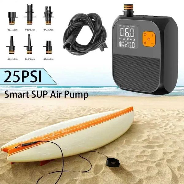 Electric Fans Outdoor electric air pump portable wireless 20PSI inflator camping tent kayak fast inflation dual stage intelligent H250112
