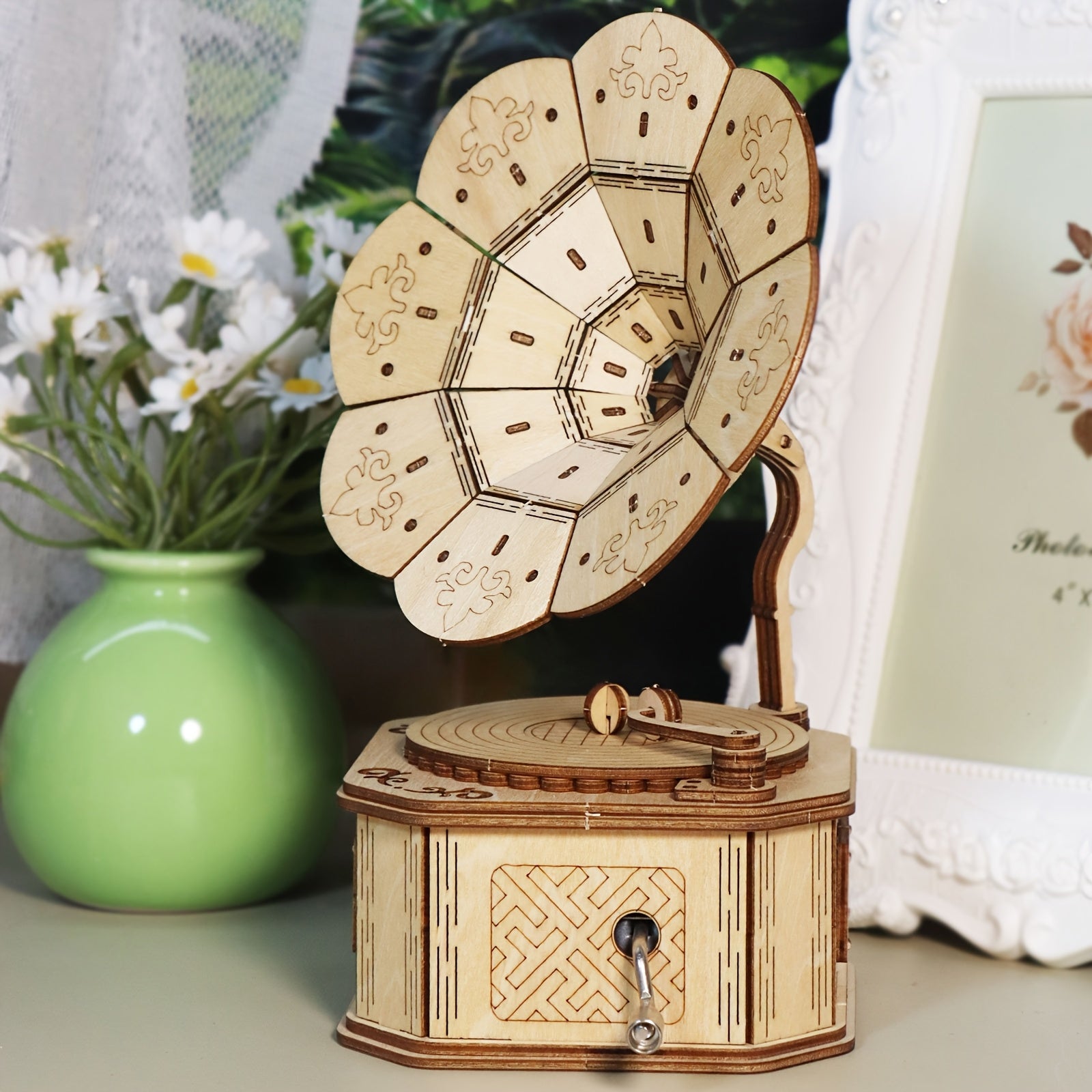 TEMU 3d Wooden Puzzle Music Box You Are My Sunshine Handmade Assembly Model Kit Diy Crafts Holidays Birthdays Christmas Gifts
