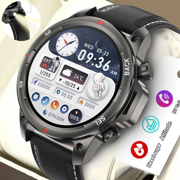 High Quality Mens BT Smart Call Mens Watch LED Outdoor Fitness Health Monitoring Smart Watch 360 * 360 HD Waterproof Watch O241213