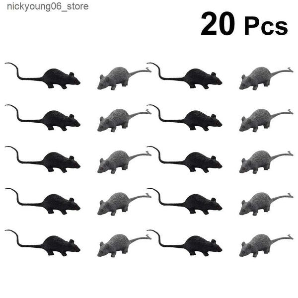 Hammering Pounding Toys 20pcs Rat Mouse Halloween Toy Fake Prank Realistic Scary Prop Party Tricky Mice Simulation Model Plastic Rubber Prop