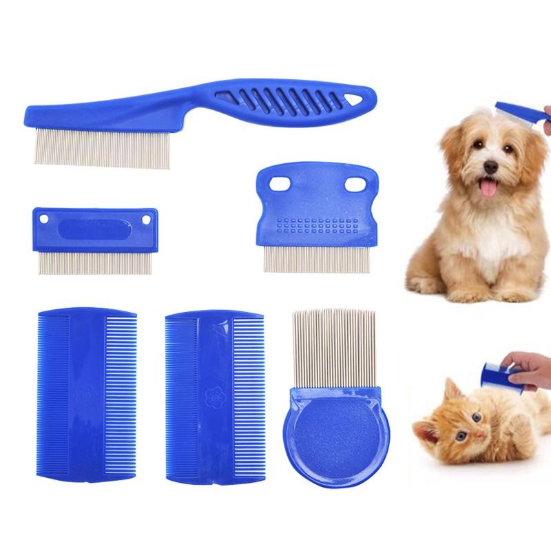 TEMU 6pcs Grooming Set For - Includes Flea Comb, Removal Comb, And More - Durable Pvc Material, Multi-functional For Flea, Tick, And Hair Removal -