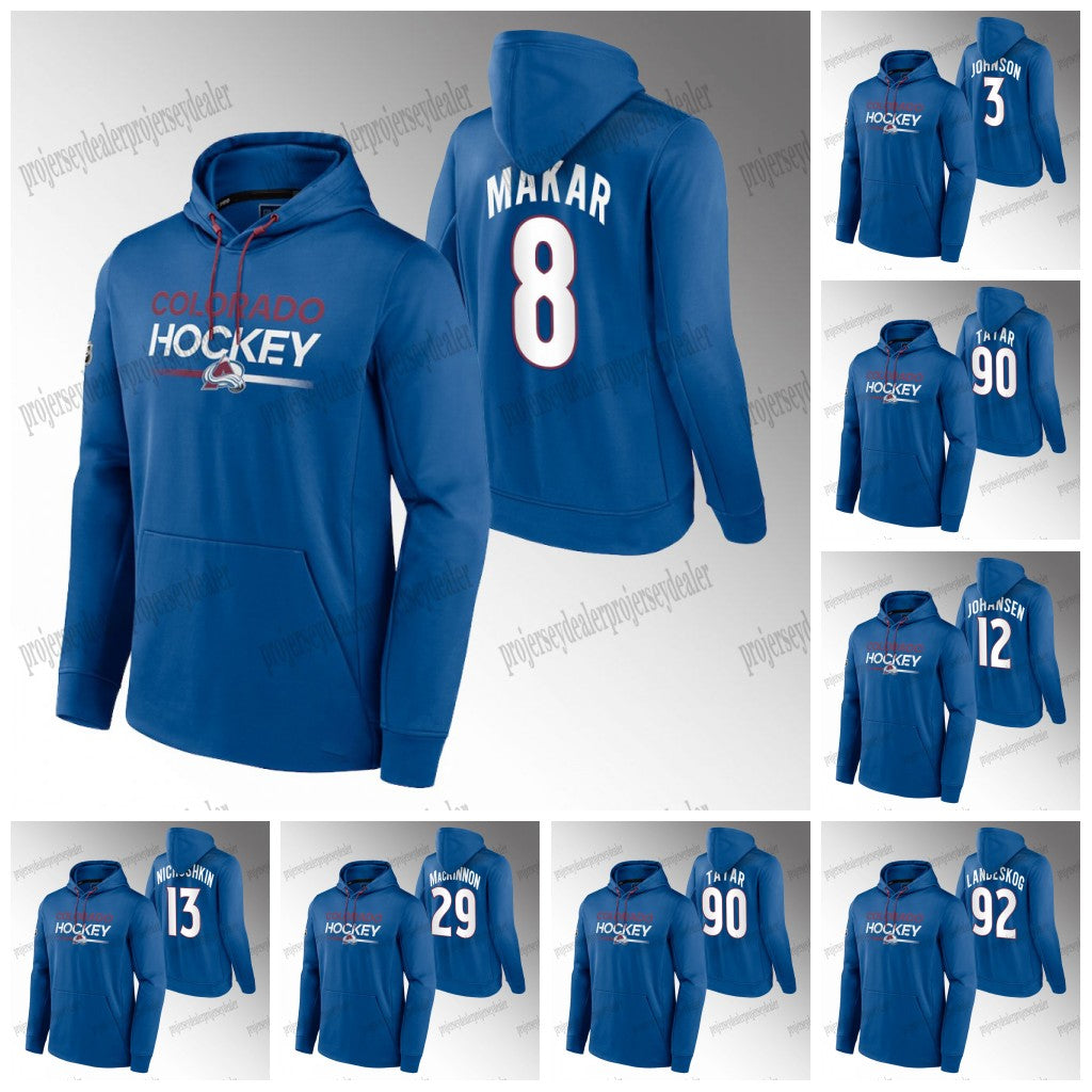Cale Makar Avalanche 2023 Colorado Hoodie Jersey Nathan MacKinnon Devon Toews J.T. Compher Artturi Lehkonen Samuel Girard Alex Newhook Logan O&#039;