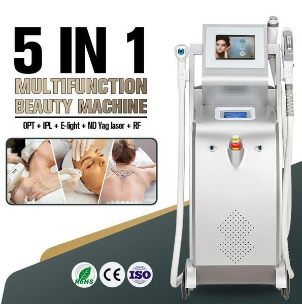 Salon use IPL OPT parmanent Hair Removal Machine ND YAG Elight RF Pigment Remove Treatment Skin Rejuvenation Spa Beaut equipment with 500000