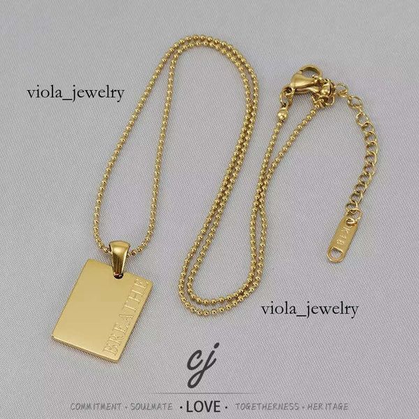 Care high quality hot sale Wholesale Gold Plated Stainless Steel letter necklaces for women