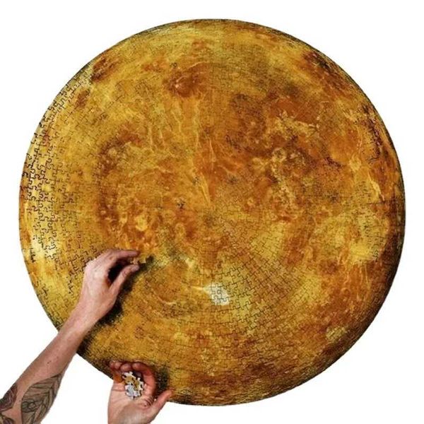 Puzzles 67X67cm Venus Round Jigs Puzzles 1000 Pieces Adult Horoscope Puzzle Star Space Stress Relief Circular Planet Toy for Kid