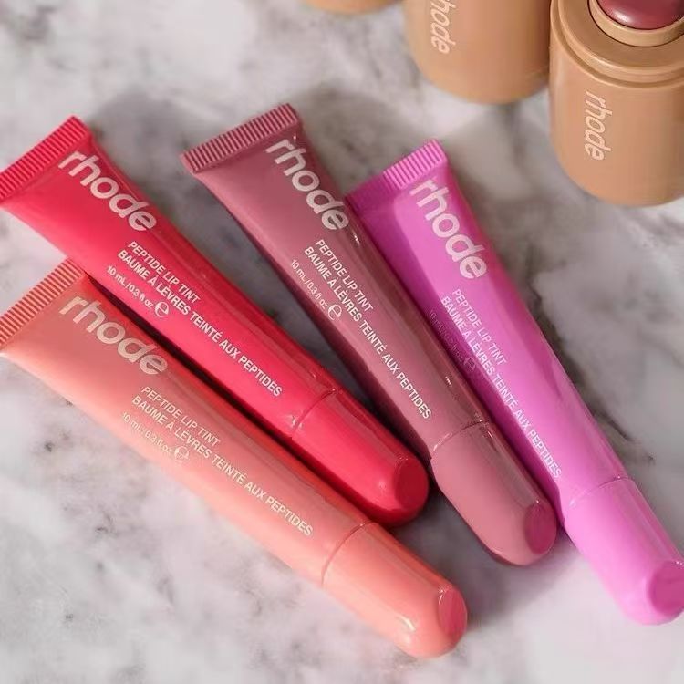 Rhode Makeup Lip Gloss Lip Plumper Liquid Lipstick Toast Espresso Raspberry Jelly Bean Shortcake Lipbalm Moisturize Shiny Glitter Lipgloss Beauty Co