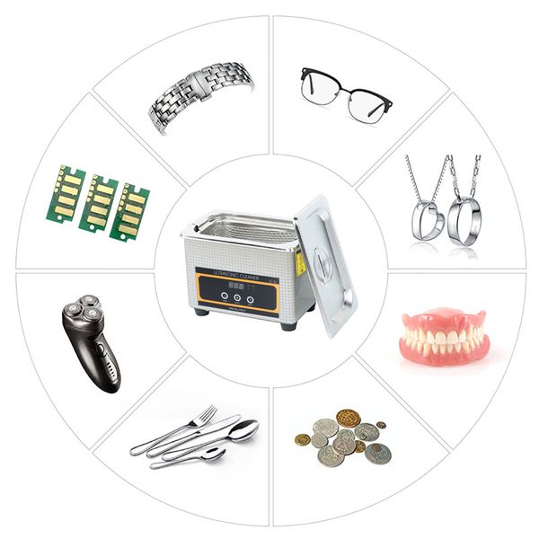 800ML Digital Ultrasonic Cleaner Sonicator Bath Degas for Gold Sliver Jewelry Glasses Jade Necklace Oxides Rust Oil Washer