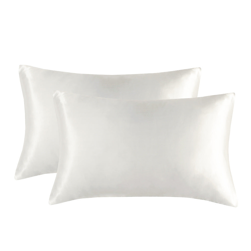 Satin Silk Pillowcase Set of 2 For Women With Zipper Solid Colour Pillowcase King