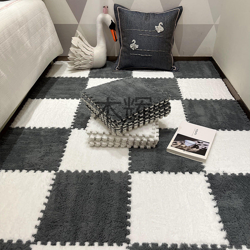 Bedroom splicing block thickened foam floor mat plush full mat