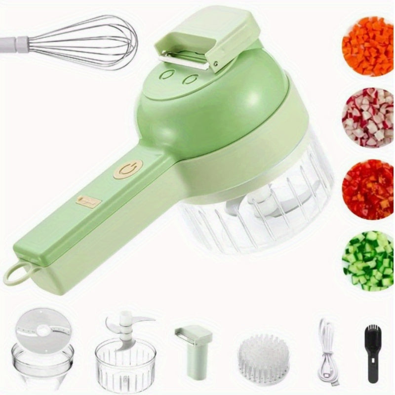 TEMU 2025 New Rechargeable Food Processor- Blender Easy To Clean, Stainless Steel Blades, Cordless Portable Meat Chopper And Vegetable Cutter