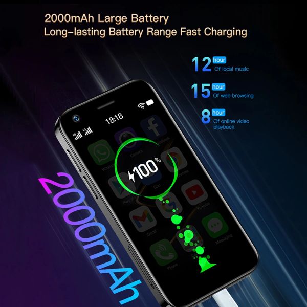 SOYES XS12 Pro 3.0&quot; Mini 4G Smartphone Android 10 Octa Core 13MP Camera WIFI Bluetooth FM Hotspot GPS Small Cellphone