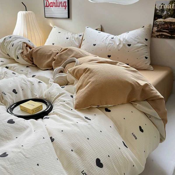 Washable cotton bedding set bedding single size bedding linen down duvet cover large-large double size bedding X2410291