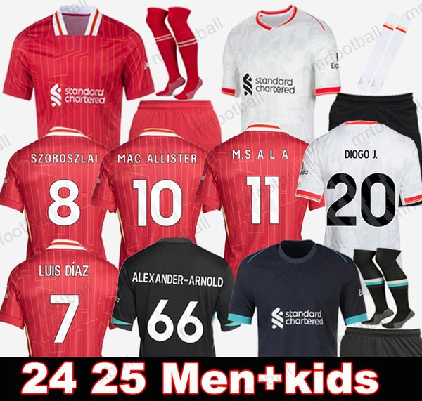 24 25 THIIAGO soccer jerseys MACALLISTER MSALAH ENDO SZOBOSZLAI maillot men kids kit football shirts Chiesa 2024 VIRGIL DARWIN fans version