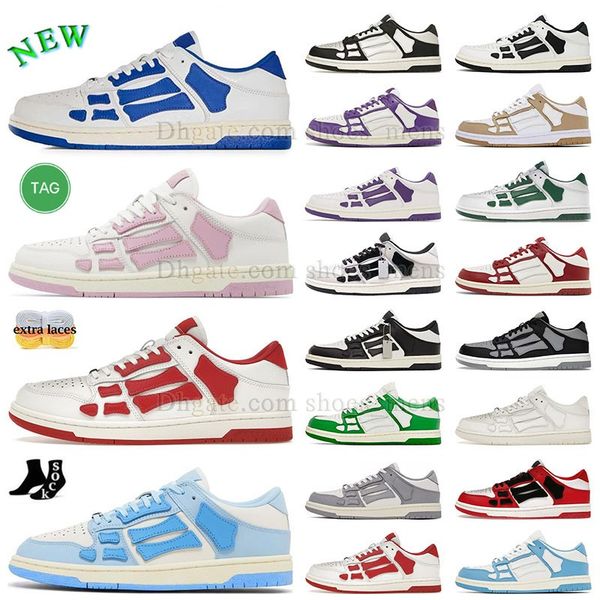 Casual shoes men&#039;s bone skate shoes luxury women&#039;s designer shoes genuine leather sneakers non slip running shoes round toe platfo