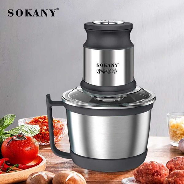3L Electric Meat Grinder Food Processors Vegetable Chopper 800W Meat Mincer Mixer Crusher Blender for Kitchen 220V B240803