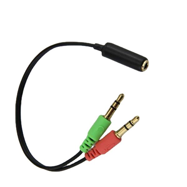 3.5mm 2 Male to 1 Female Y Splitter Audio Cable Jack Earphone Aux Line Headphone Adapter Cord