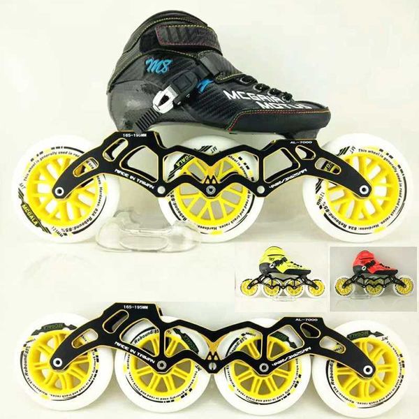 Inline Roller Skates 3X125mm Marathon Racing - 4X110mm Indoor Track Speed Skating Shoes Carbon Fiber Professional Inline Speed Roller Skates