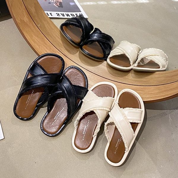 Flat Sandals for Women: Beach-Ready, Non-Slip Sole - 2024 Collection f324