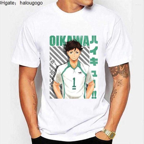 Mens T Shirts Haikyuu Shirt Tooru Oikawa Men Summer Oversized High School Haruku Tshirts Short Sleeve Tee Oneck Tops Camisetas