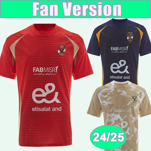 2024 25 AL Ahly Egypt AFSHA Mens Soccer Jerseys H.ELSHAHAT A.ELSOLIA MAALOUL Home Away 3rd Football Shirts Short Sleeve Adult Uniforms