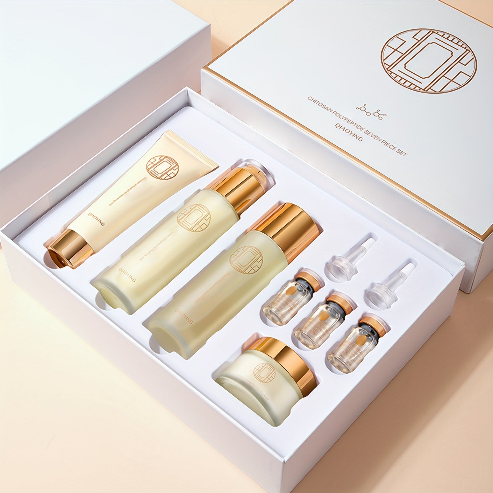 TEMU Skin Care Set Moisturizing And Wrinkle Removing Skin Care Kit Whole Facial Cleanser, Ace Cream, Toner, Lotion, , Fmother's Day, Valentine's Day