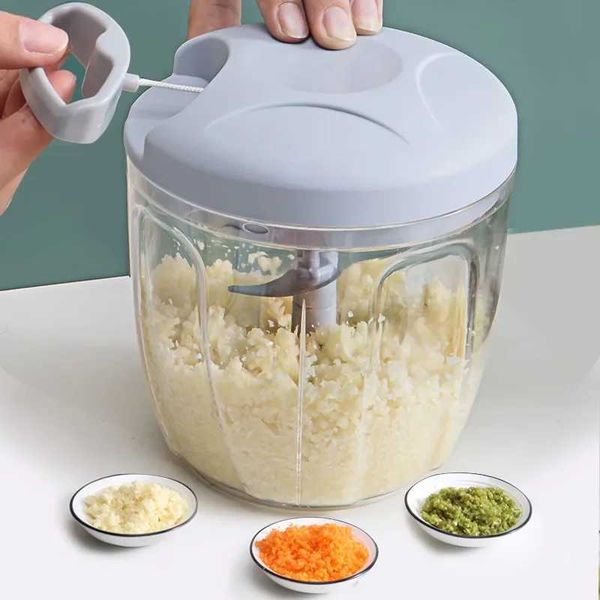 500900ML Garlic Chopper Manual Garlic Press Food Vegetables Cutter Meat Grinders Kitchen Gadgets Hand Mincer Garlic Masher Bkl24083
