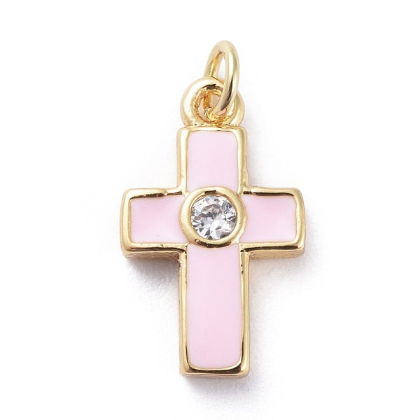 Zirkonia kleine Kreuz Charms