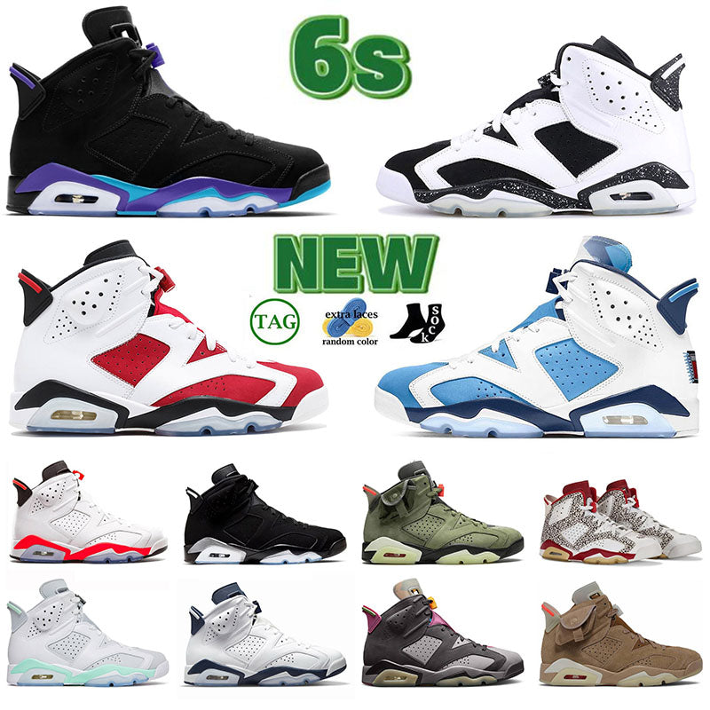 new Aqua mens womens 6s basketball shoe Jumpman 6s Gold Hoops Hare Cactus Jack Donda West Infrared White Black Infrared Casual Fashion Sneakers big