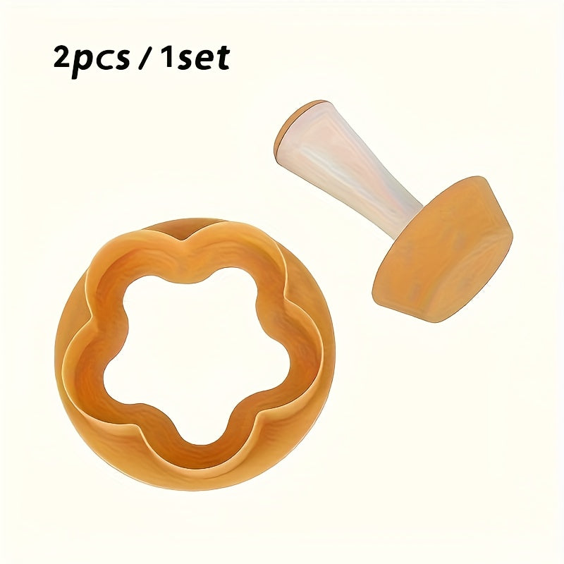 TEMU 2pcs Versatile Baking Mold Set For Cakes, Pastries, And Tarts - Manual, Round Shape, Ideal For Birthday Celebrations - Includes Cookie Molds And
