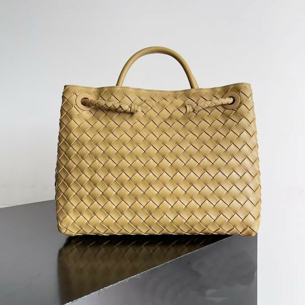 Designer Woven Top Handle Handbags Supple Intrecciato Lambskin Leather Tote Bags Gold Hardware Knot Joint Sliding Cross-Body Strap Shoulder